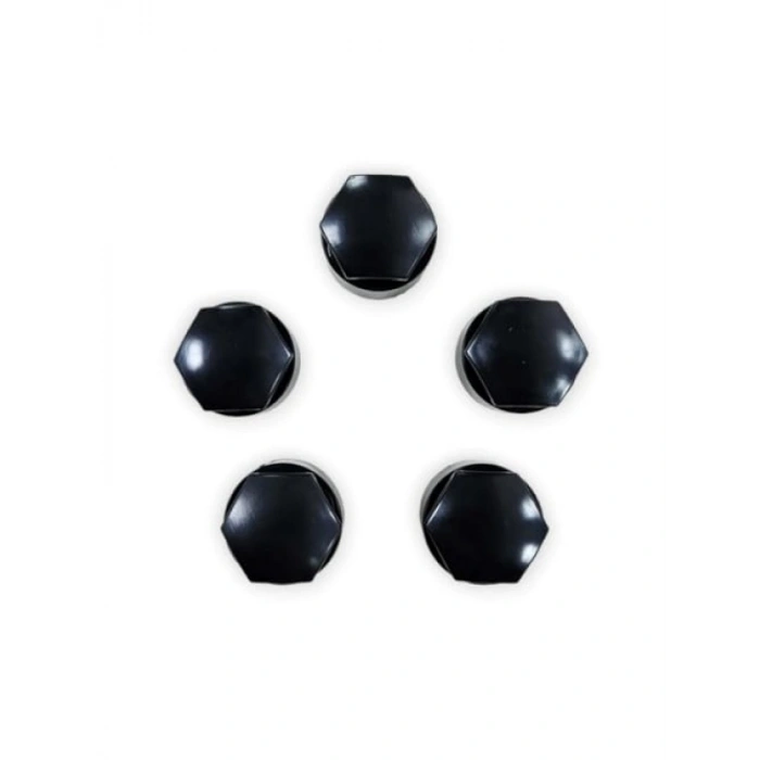 Siyah Bijon Kapağı Seti (5 Adet) - Seat Leon 3 ile Uyumlu (2013-2016)