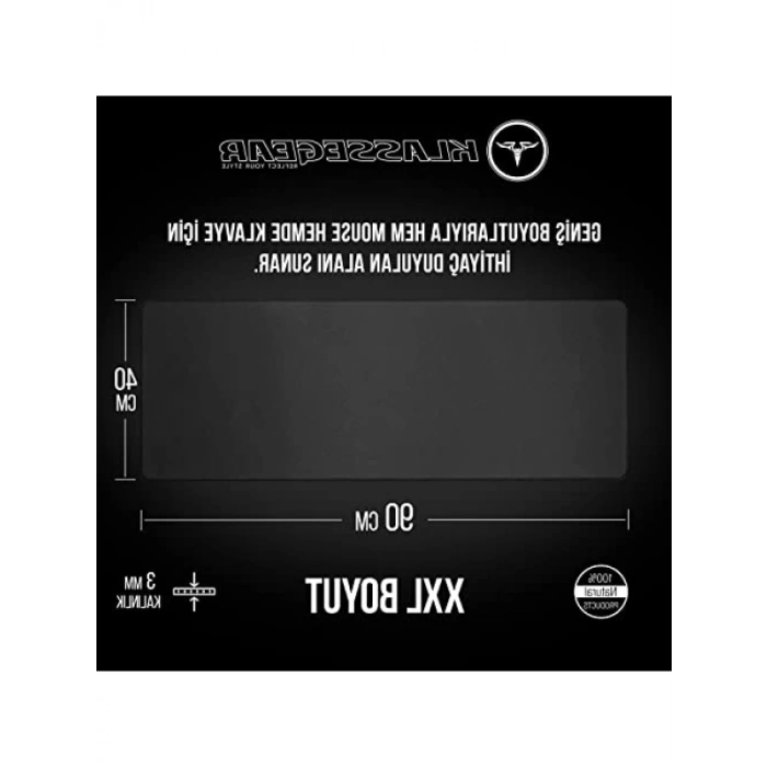 Siyah Dikişli Kenar Gaming Mouse Pad - 90x40 cm