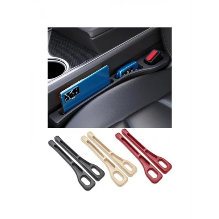 Siyah Düşme Engelleyici Araba Koltuk Organizeri, 2li Set