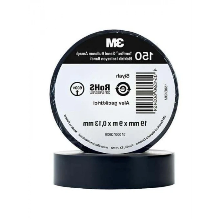 Siyah Elektrik İzolasyon Bandı - 9 Metre Uzunluk