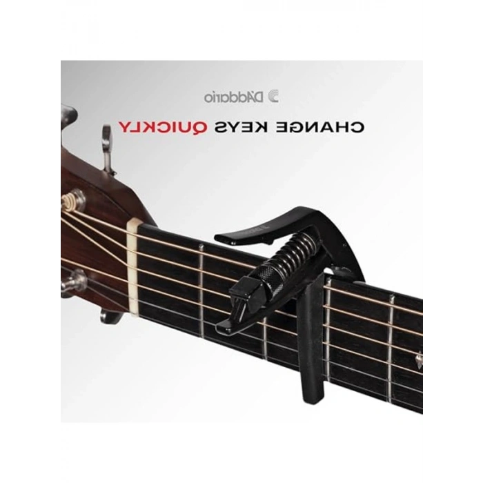 Siyah Gitar Kaposu - Tri Action Özellikli Kapo, Gitar Performansınızı Artırın