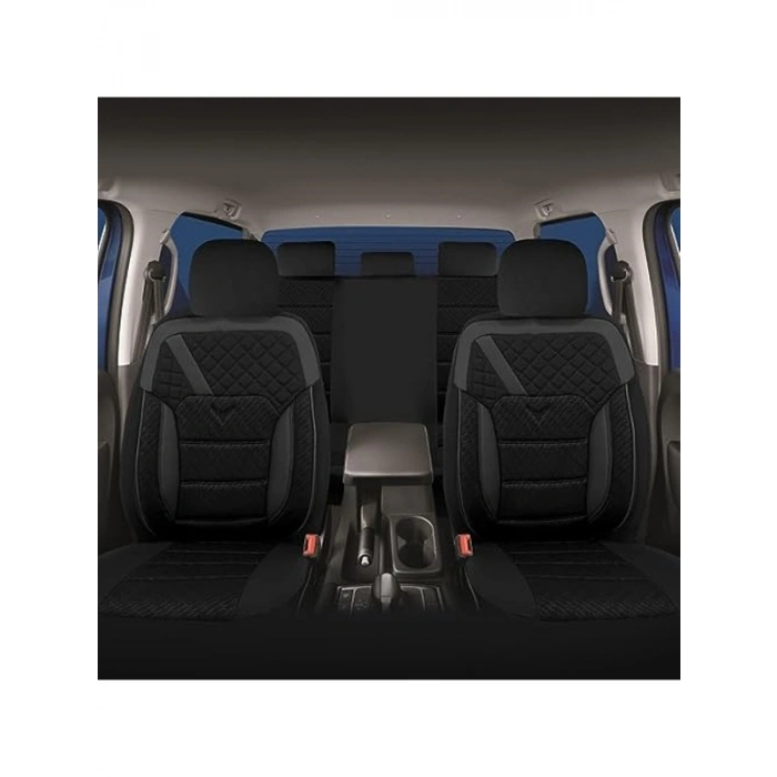 Siyah Gofraj Koltuk Kılıfı, Opel Corsa D Uyumlu