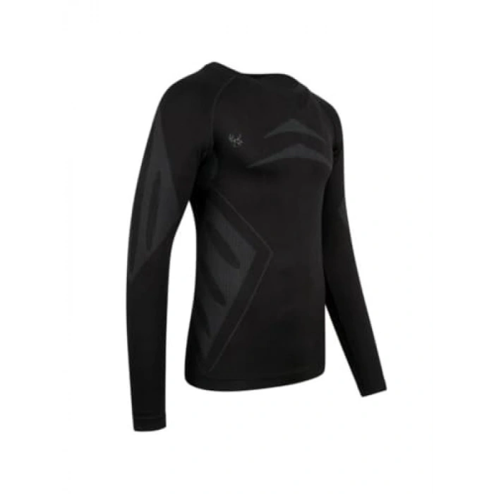 Siyah/Gri Renk Seamless Baselayer Üst - Yüksek Performans