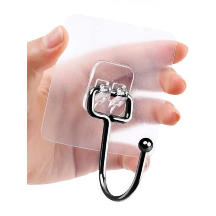 Siyah Güçlü Yapışkanlı Kancalar, Mutfak ve Ofis için 2 Adet