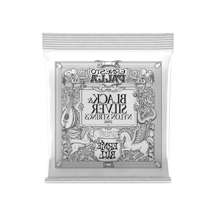 Siyah & Gümüş Klasik Gitar Telleri, Naylon Yapı