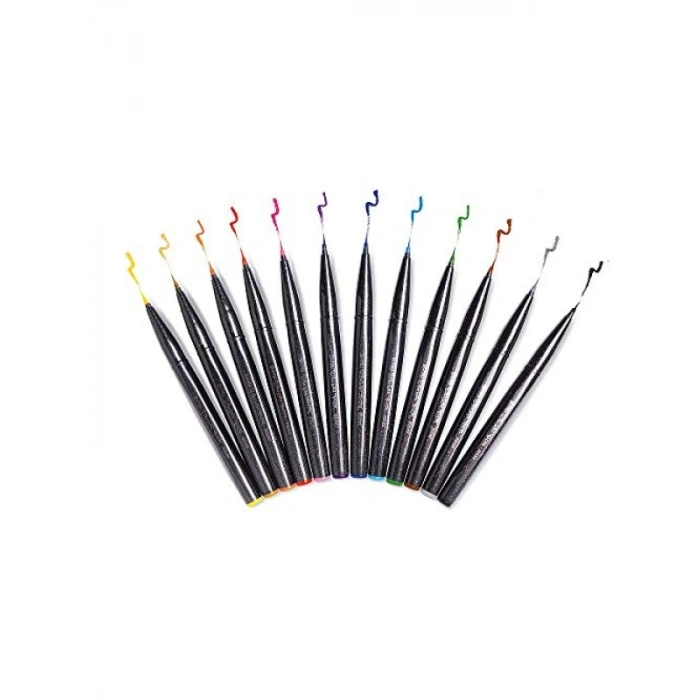 Siyah İnce Uçlu Fırça Kalem, Dayanıklı Yapı