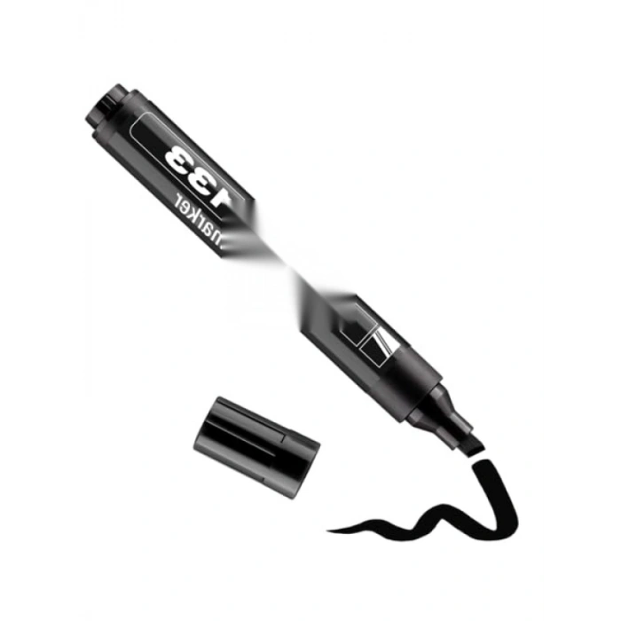 Siyah Kalıcı Markör - 1-5 mm Kesik Uç