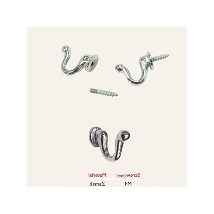 Siyah Kanca Askı Seti (4 Adet)