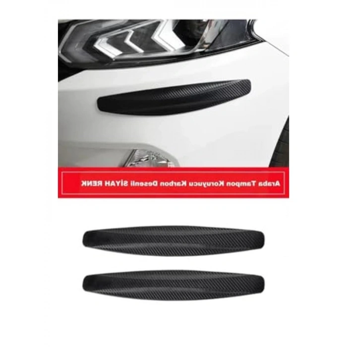 Siyah Karbon Desenli 40 cm Araba Tampon Koruyucu