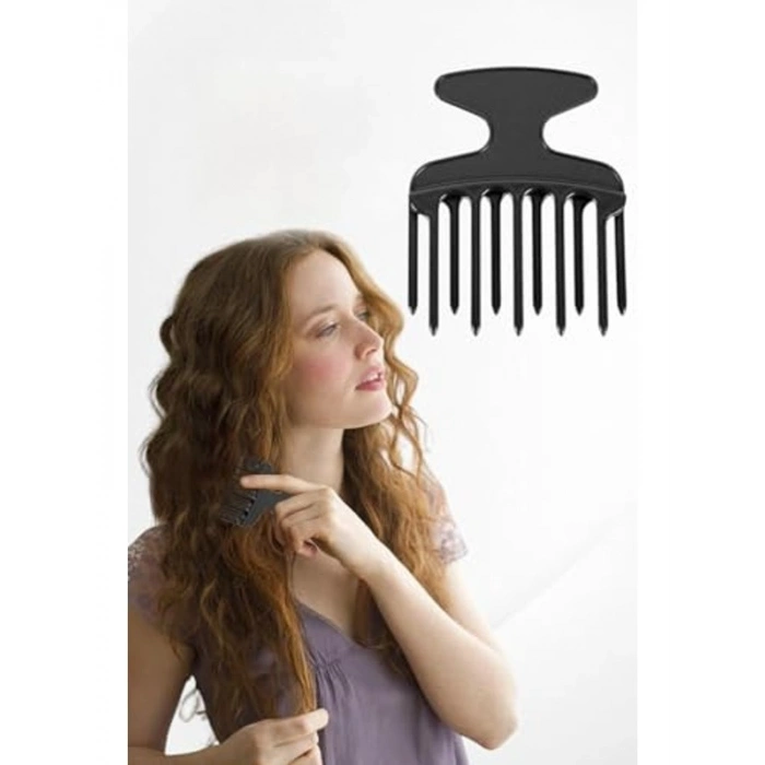 Siyah Karbon Polipropilen Çift Katmanlı Perma Tarağı, Dayanıklı Yapı