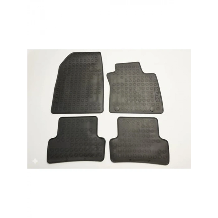 Siyah Kauçuk Paspas Seti, Kaydırmaz Taban, 4 Parça