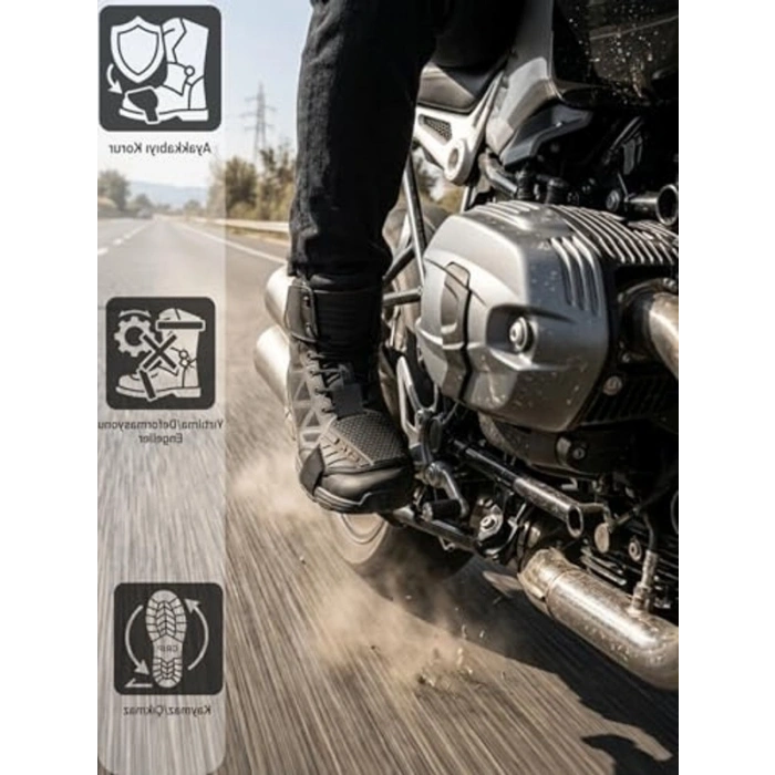 Siyah Kauçuk Vites Pedi, Motosiklet ve Bot Koruma