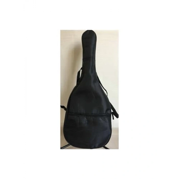 Siyah klasik gitar seti, kılıf ve yedek tel ile