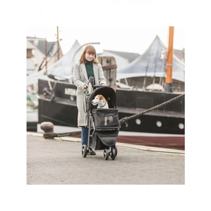 Siyah Köpek ve Kedi Arabası - 47x100x80 cm