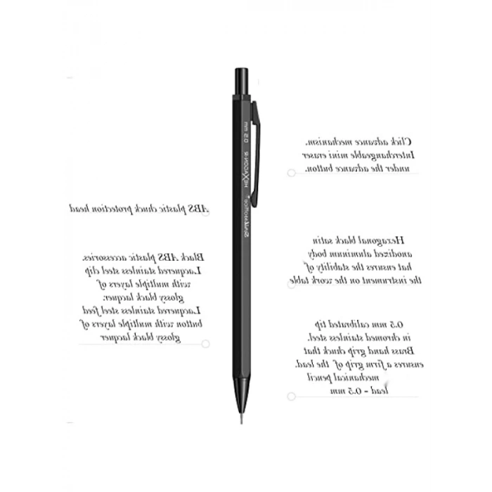 Siyah Mekanik Kurşun Kalem 0.5mm