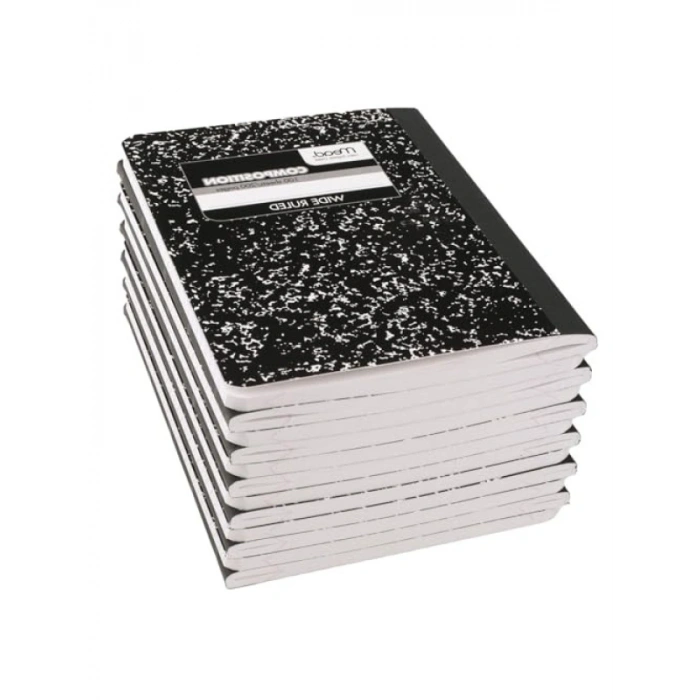 Siyah Mermer Kapaklı Kompozisyon Defteri, 100 Sayfa