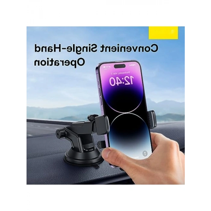 Siyah Metal Araç İçi Telefon Tutucu Seti