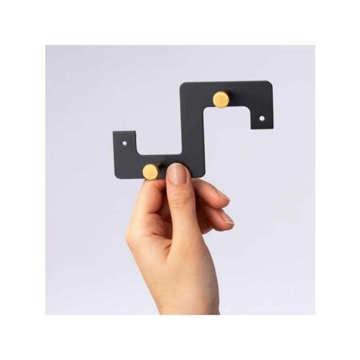 Siyah Metal Askı Seti - 2li Portmanto