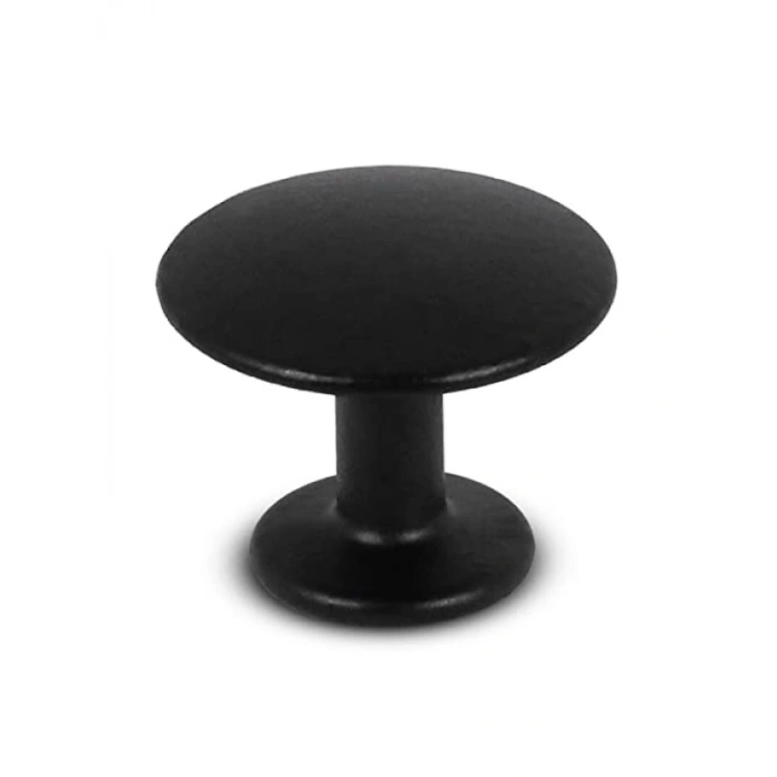 Siyah Metal Daire Kulp Seti - 4 Adet, Çekmece ve Dolaplar İçin