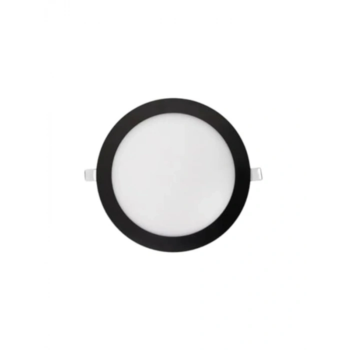 Siyah Metal Kasa ile 6400K Beyaz Işık Veren 6W Slim LED Panel Armatür