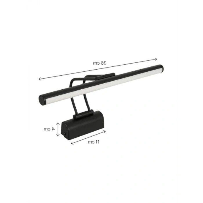 Siyah Metal Kasa LED Aplik - 6W Gün Işığı