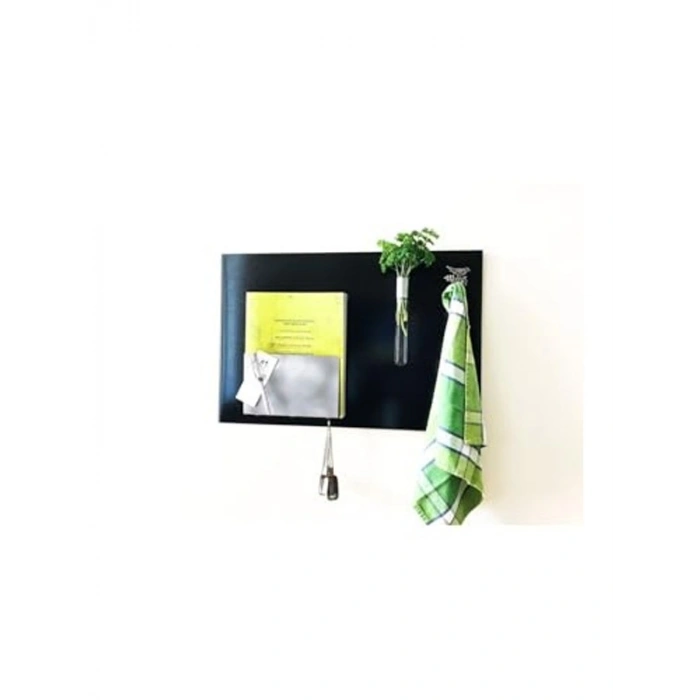 Siyah Metal Magnet Panosu, Dekoratif Mıknatıslı 50x70 cm