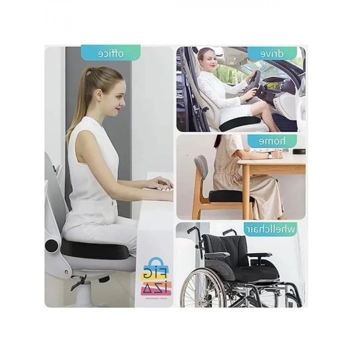 Siyah Ortopedik Oturma Simidi, Basur Minderi ile Rahatlık Sağlayın