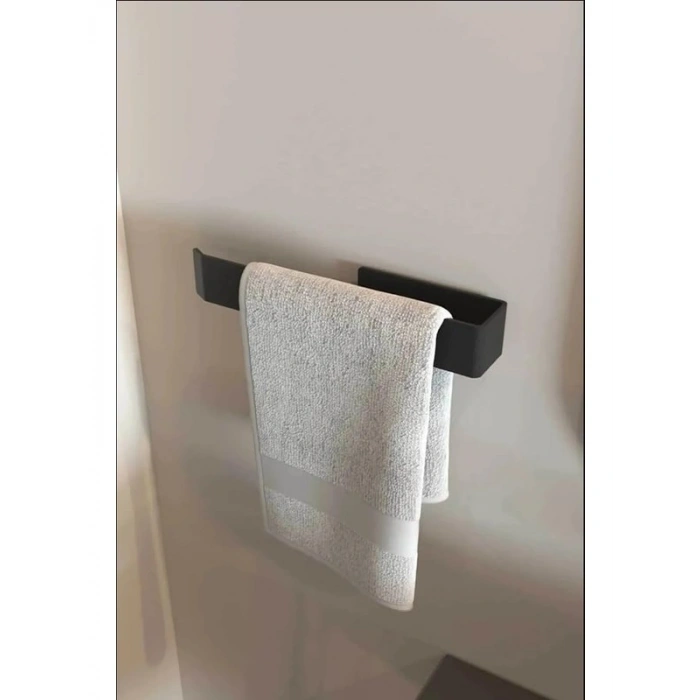 Siyah Paslanmaz Çelik Havluluk, Şık Banyo Aksesuarı
