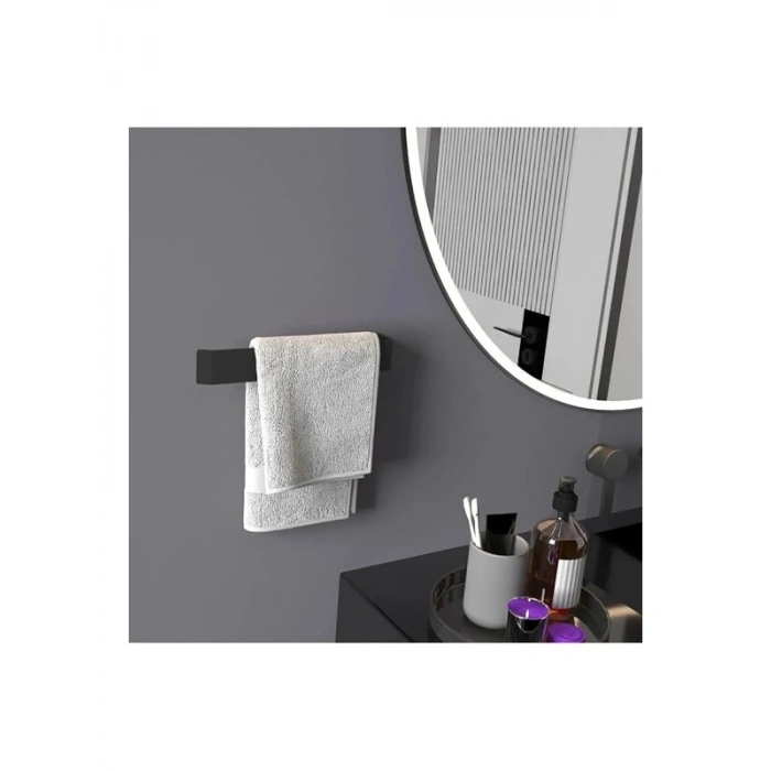 Siyah Paslanmaz Çelik Havluluk, Şık Banyo Aksesuarı