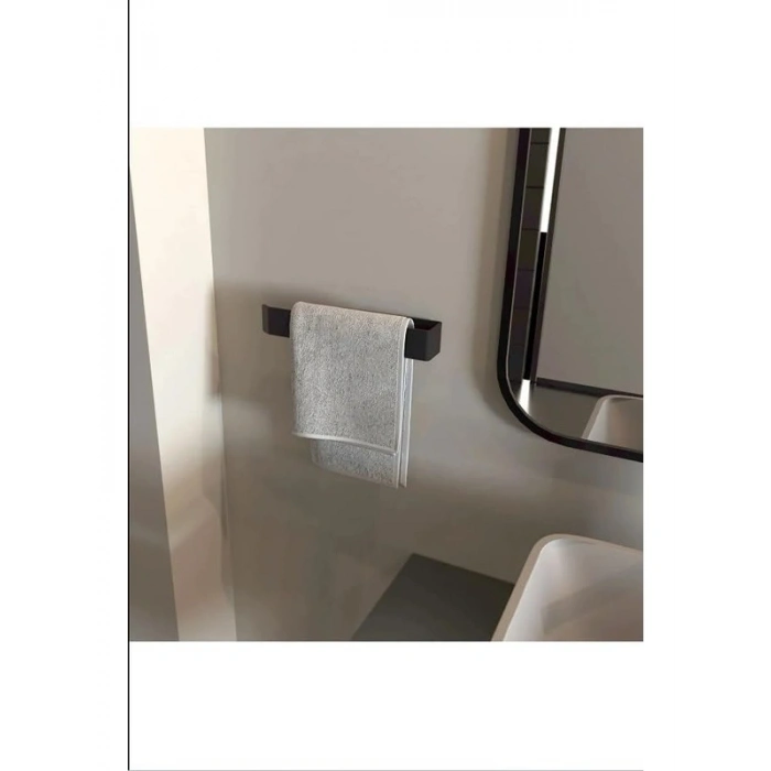 Siyah Paslanmaz Çelik Havluluk, Şık Banyo Aksesuarı
