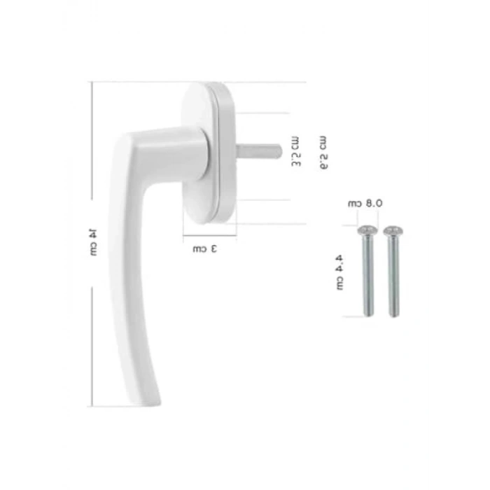 Siyah PVC Pencere ve Kapı Kolu (2 Adet)