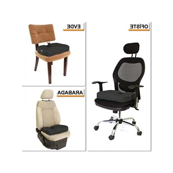 Siyah Renk Bambu Serisi Ortopedik Minder, Rahat Kullanım için