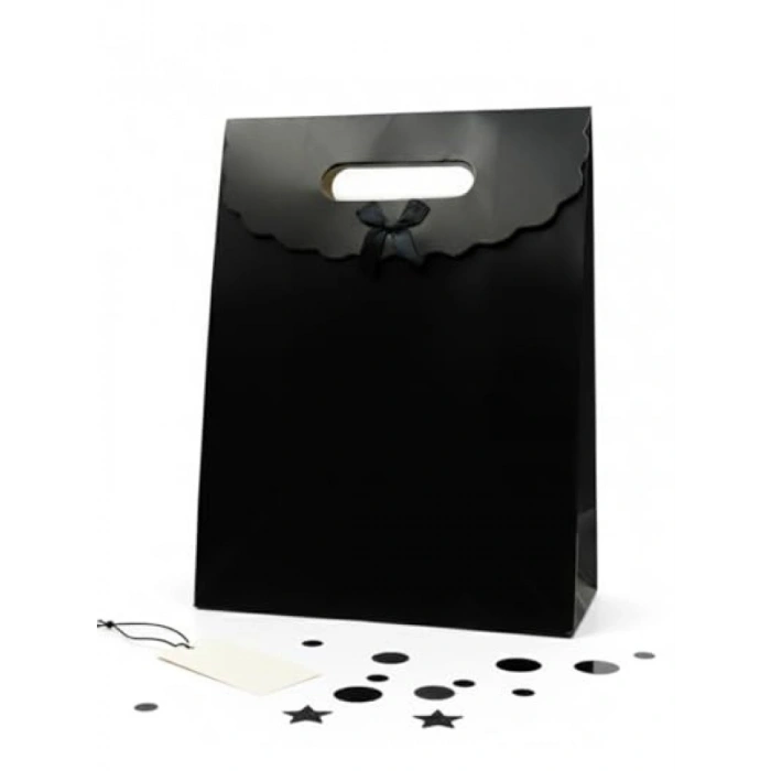 Siyah Renkli 24x31 cm Karton Zarf Model Hediye Kutusu