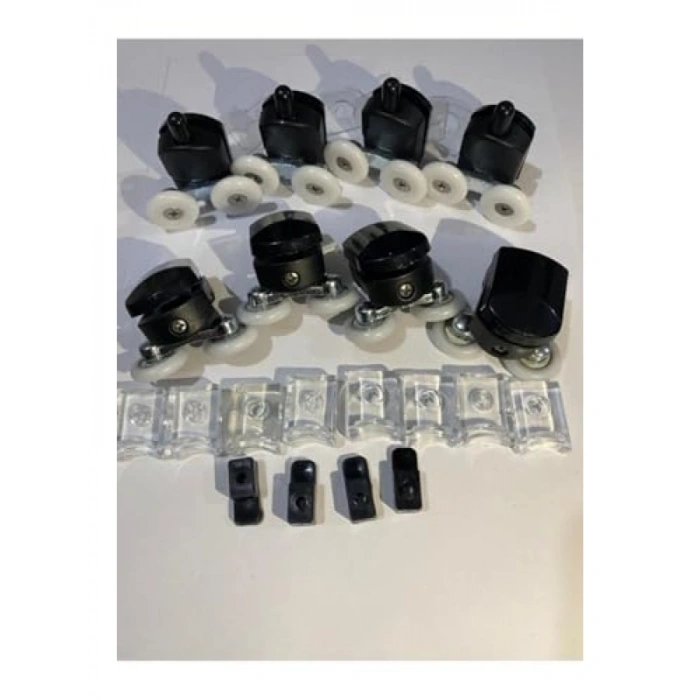 Siyah Renkli 8li Duşakabin Tekeri Takımı