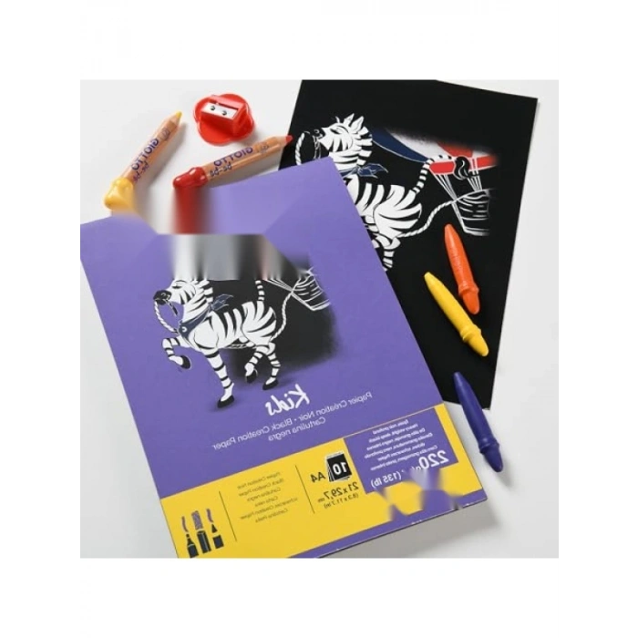 Siyah Renkli Hobi Kağıdı A4 Boyutunda