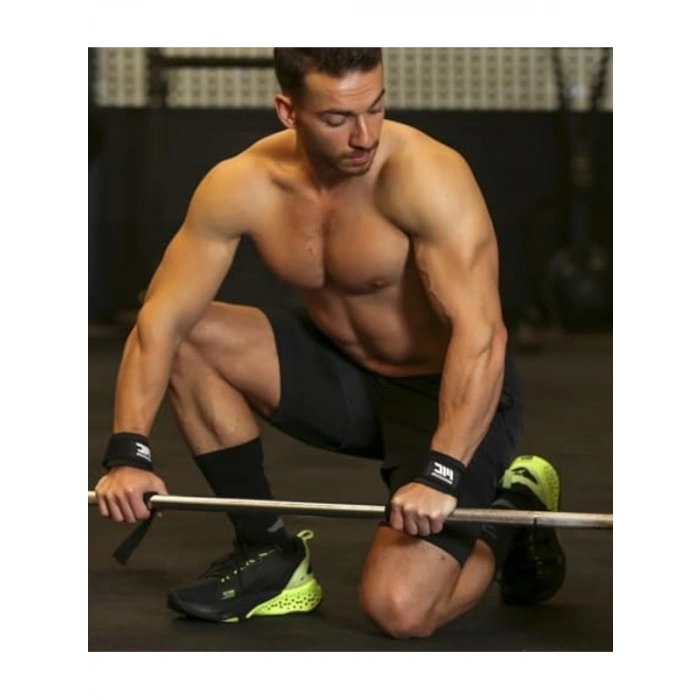 Siyah Renkli Padded Lifting Straps, Dayanıklılık ve Güç İçin