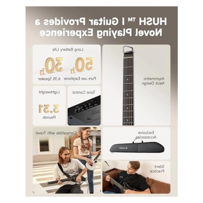 Siyah Renkli Silent Gitar, Sessiz Müzik Deneyimi