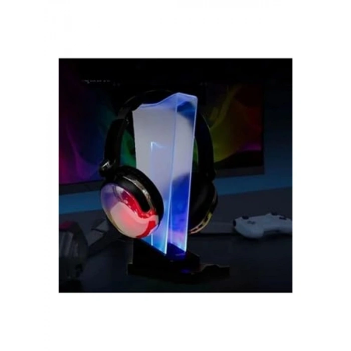 Siyah RGB Işıklı Gaming Kulaklık Standı, Şık Tasarım