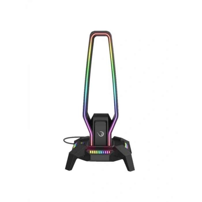 Siyah RGB Kulaklık Standı, Yapışkanlı Montaj