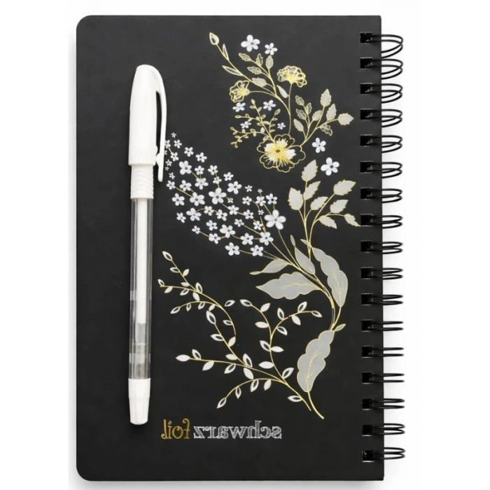 Siyah Sayfalı Premium Spiral Defter - 60 Sayfa