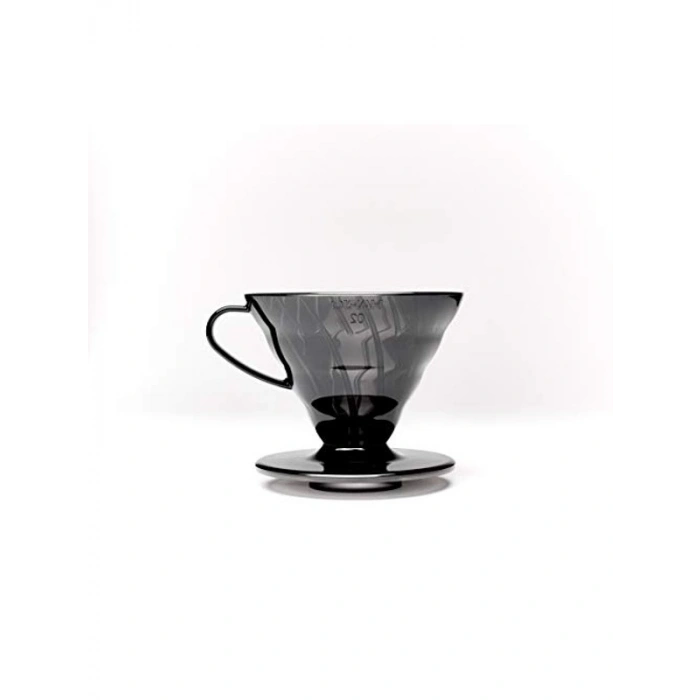 Siyah Şeffaf 40lı V60 Filtre Kağıdı ile Plastik Dripper Seti