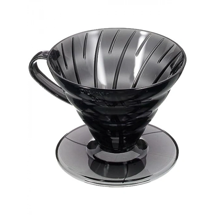 Siyah Şeffaf 40lı V60 Filtre Kağıdı ile Plastik Dripper Seti