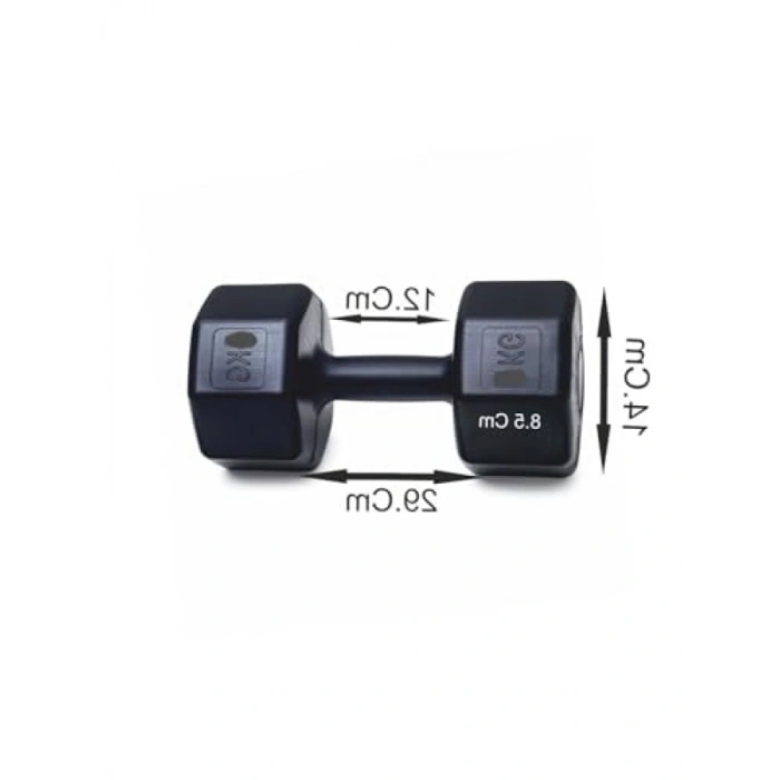 Siyah Spor Dambıl Seti (7 kg x 2 Adet)