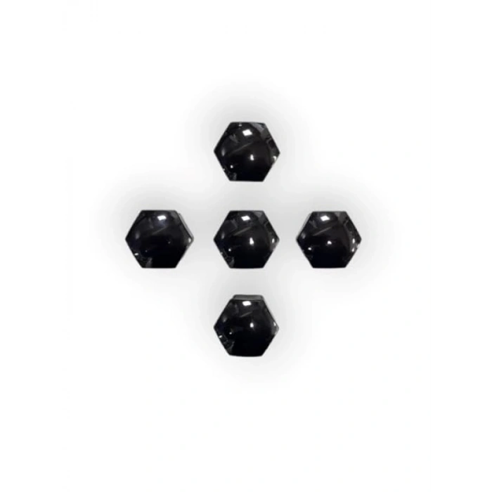 Siyah Tekerlek Bijon Kapağı Seti (5 Adet)