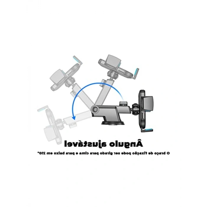 Siyah Teleskopik Araç İçi Cep Telefonu Tutucu