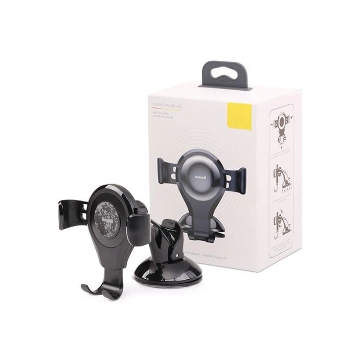 Siyah Teleskopik Araç Telefon Tutucu, Kolay Kullanım ve Sabitleme
