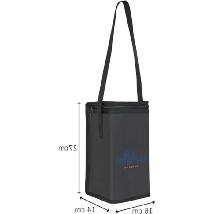 Siyah Termal Çanta, 6 Litre, Sıcak/Soğuk Koruma Özellikli