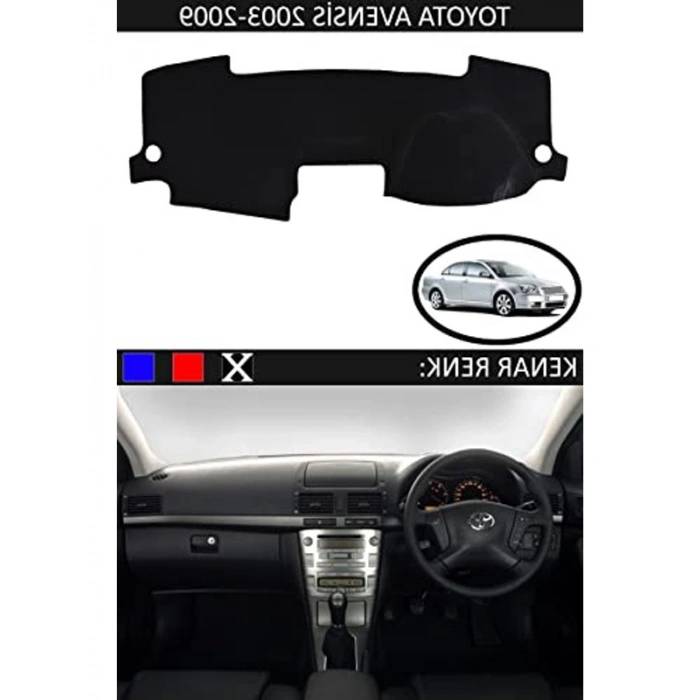 Siyah Torpido Koruma Halısı, Toyota Avensis 2003-2009 ile Uyumlu