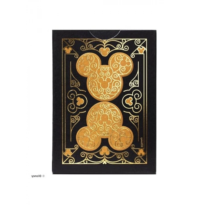 Siyah ve altın sarısı Mickey Mouse oyun kartları seti