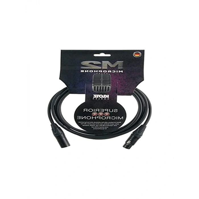 Siyah XLR NEUTRIK Uçlu Mikrofon Kablosu, 3 Metre